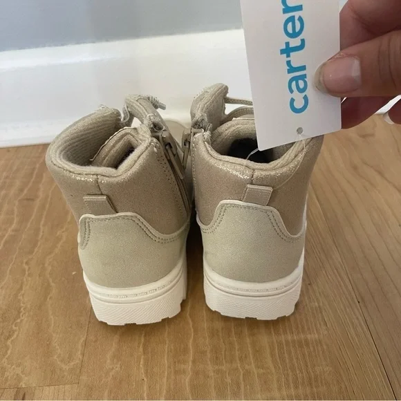 Carter's Girl's Betony Ankle Boots Khaki Winter Outdoor Shoes Booties Skiing - Picture 5 of 8